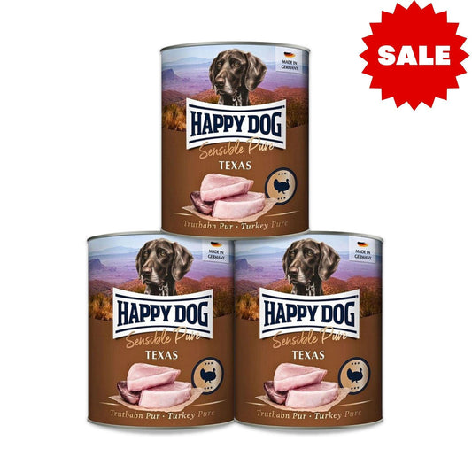 Happy Dog - מבצע 12 שימורי כלבים הפי דוג הודו 400 גרם ב-₪189