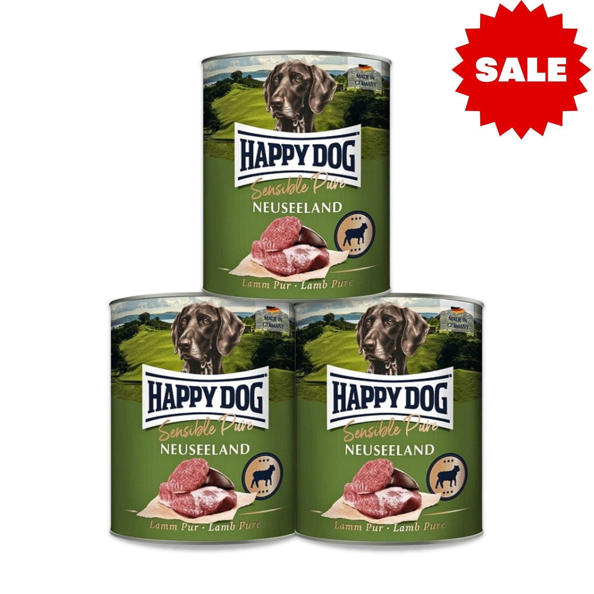 Happy Dog - מבצע 12 שימורי כלבים הפי דוג כבש 400 גרם ב-₪189