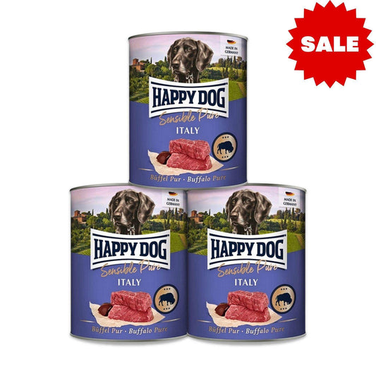Happy Dog מבצע 6 שימורי כלבים הפי דוג באפלו 400 גרם ב-₪99 - PetCart