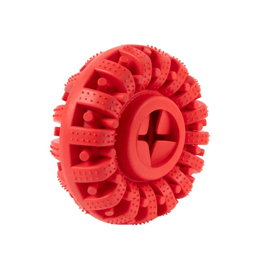 Резиновая жевательная игрушка Hoofie для собак, красная.