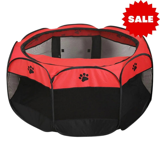 כלוב בד מתקפל אדום