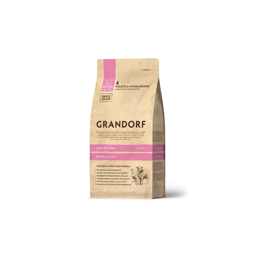 GRANDORF Lamb Kitten גרנדורף קיטן כבש והודו לגורי חתולים היפואלרגני 400 גרם