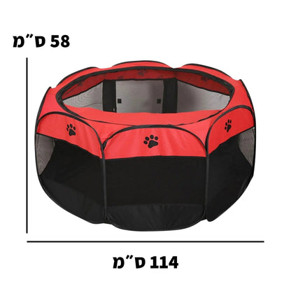 כלוב בד מתקפל אדום