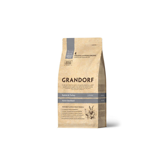 GRANDORF Rabbit Sterilized Grandorf Rabbit для стерилизованных и кастрированных кошек, гипоаллергенный, 400 грамм
