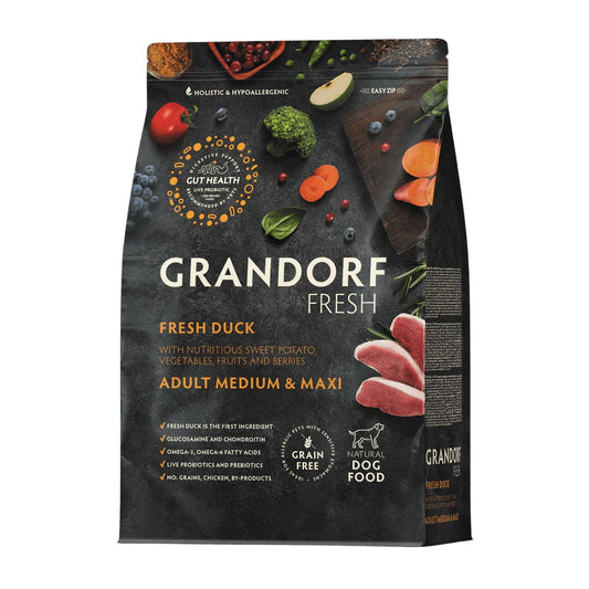 GRANDORF Fresh Duck для взрослых собак средних и крупных пород 10 кг гипоаллергенный