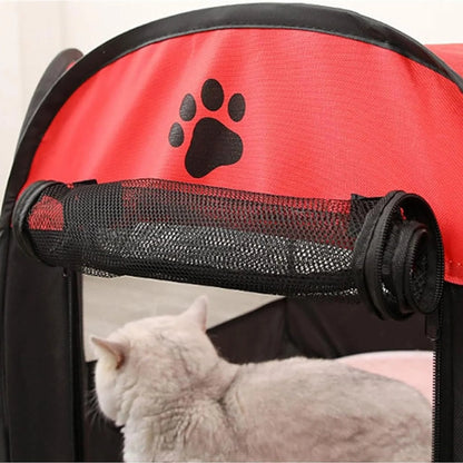 כלוב בד מתקפל אדום