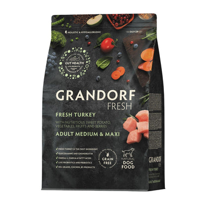 GRANDORF Fresh Turkey для взрослых собак средних и крупных пород 10 кг гипоаллергенный