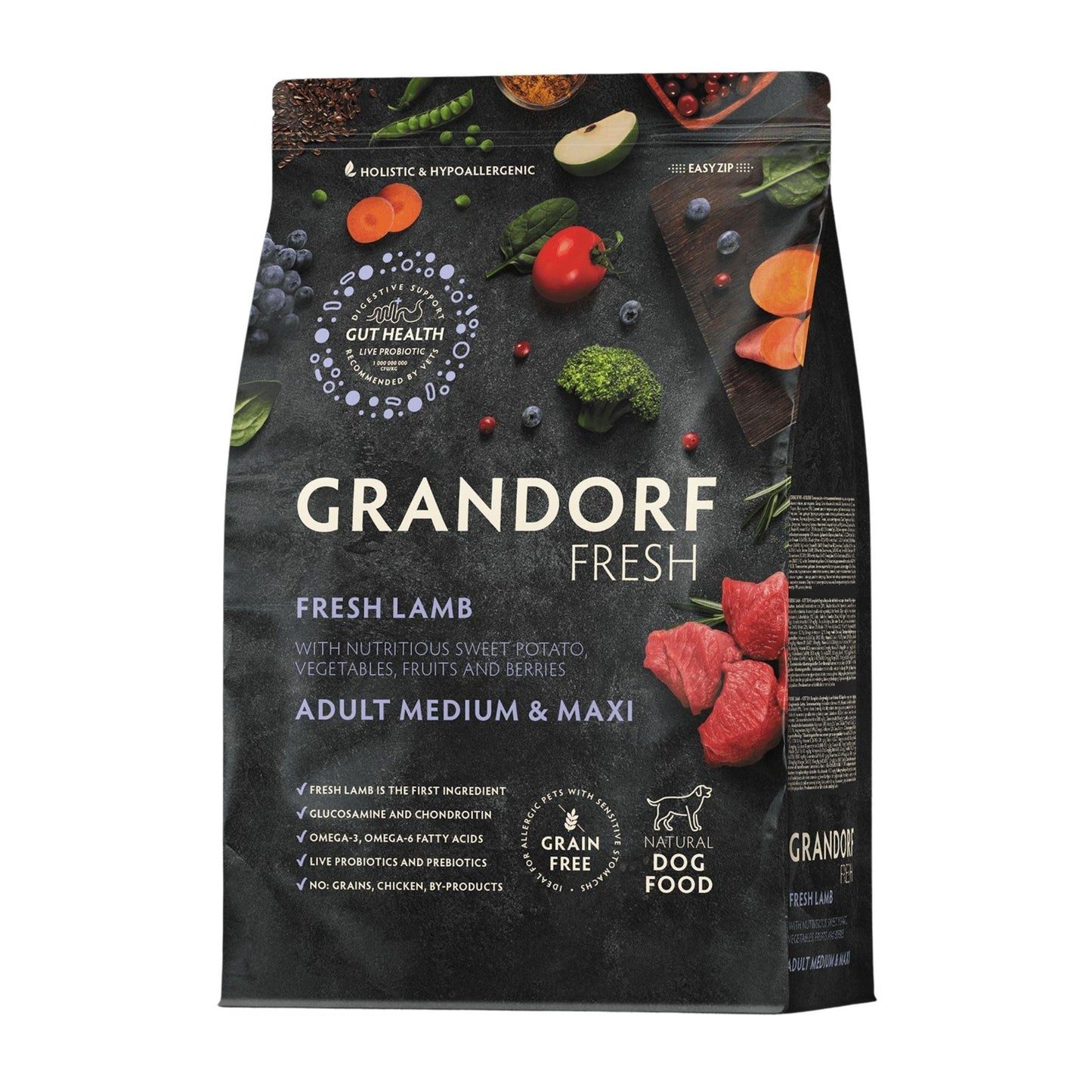 GRANDORF Fresh Lamb Grandorf Fresh Lamb для взрослых собак средних и крупных пород, гипоаллергенный, 10 кг