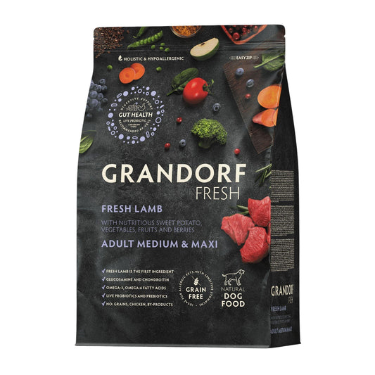 GRANDORF Fresh Lamb Grandorf Fresh Lamb для взрослых собак средних и крупных пород, гипоаллергенный, 10 кг