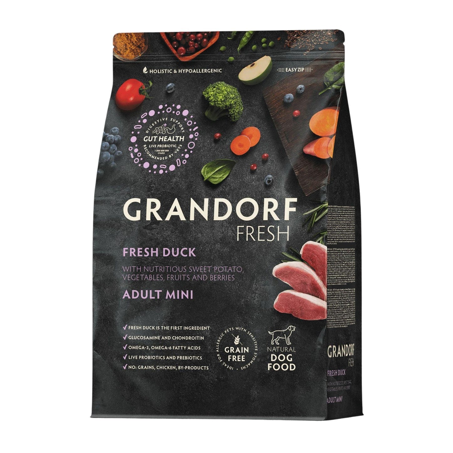 GRANDORF Fresh Duck Mini Grandorf Fresh Duck для взрослых собак мелких пород 3 кг Гипоаллергенный
