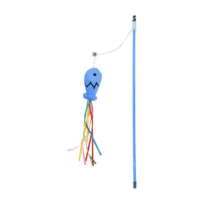 חכת צעצוע לחתול עם דג