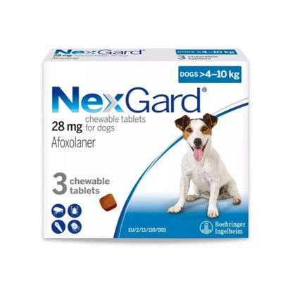 נקסגארד טבליות לכלב במשקל 4-10 קג