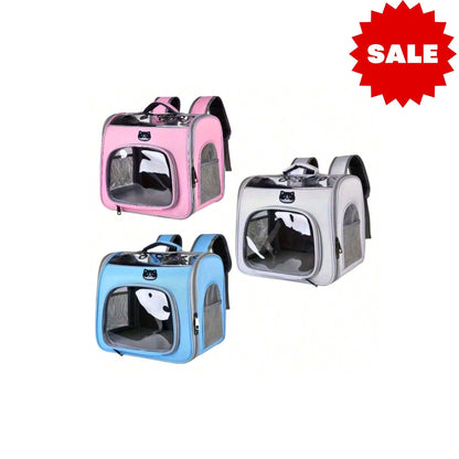 תיק גב נשיאה שקוף מתקפל לחתול ולכלב