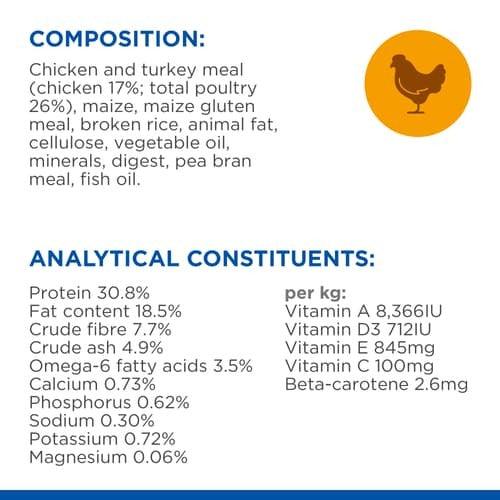 HILLS - הילס היירבול לחתול בוגר עוף 3 ק"ג